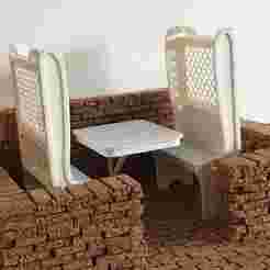 BREAKFAST NOOK 1/2 Scale for Dollhouses
