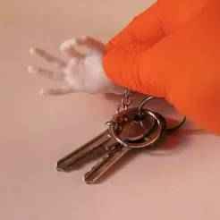 Circle Game Hand Keychain - Funny 3D Print