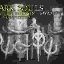 Dark souls scatter terrain 01 - swamp crosses