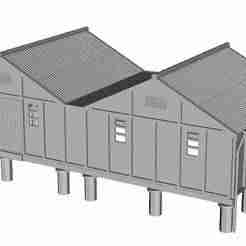 Double Medium provender / trader goods shed 1/76 scale