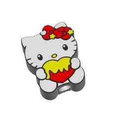 Frosted Heart Kitty Straw Topper 2 sizes 3MF file included