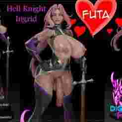 FUTA Hell Knight Ingrid NSFW model with Miniatures COMBO PACK