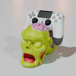 Halloween Zombie Head Universal Controller Gamepad Stand / Holder