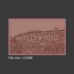 Hollywood 3d relief .stl file