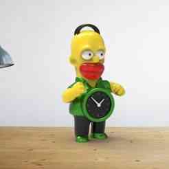Homer Simpson Desk Clock