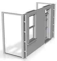 House front module,rendered with door on right 1/152 scale