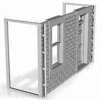 House front module,stone with door on right 1/152 scale