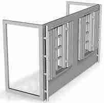 House Middle Floor module (full version) (both shutters open) 1/87 scale