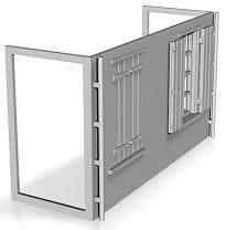 House Middle Floor module (full version) (right shutters open) 1/76 scale