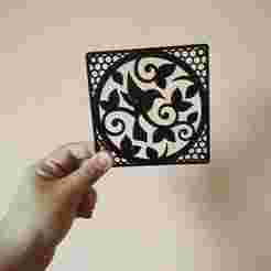 Hummingbird Honeycomb Fan Grill 120mm – Floral Artistic Design
