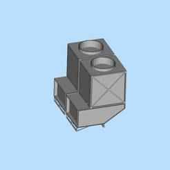 Industrial wall cooling fan set supporting accessories scene digital model