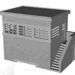 LMS ARP Signal Box Right hand brick stairs 1/76 scale