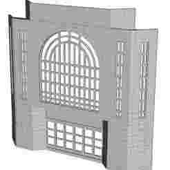 Low Relief Cinema front tiled wall 1/76 scale