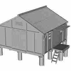 Medium provender / trader goods shed 1/76 scale