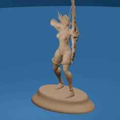 Nude Female Elf Ranger