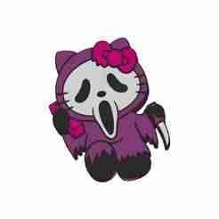 Scary Kitty Straw Topper 2 sizes 3MF FIle Included