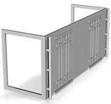 Shop Middle Floor module (short version) (Both shutters closed) 1/152 scale