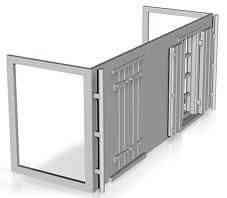 Shop Middle Floor module (short version) (Right shutters open) 1/76 scale