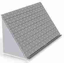 slate tile roof shop/house, rendered version  no chimney 1/152 scale