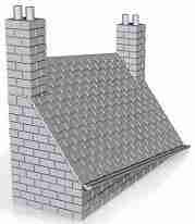 Slate tiled roof on slope (right hand low, left hand high) 1/87 scale