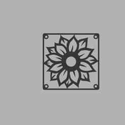 🌻 Sunflower Fan Grill - Open Grid (with Center Hole)
