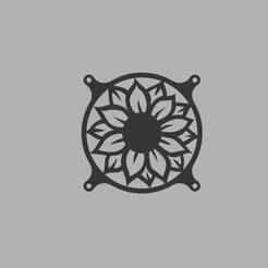Sunflower Round Fan Grill 120mm – Floral PC Case Mod