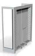 TALL WAREHOUSE Front door entrance (stone version) with inset track 1/76 scale