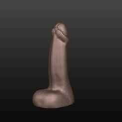 Uncut sculpted Dildo
