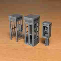 US Phone Booth 3 Pack 1/64 (FDM)