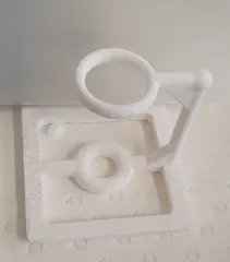 Agarose gel casting tray knob