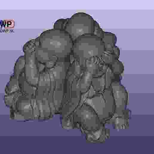 Buddha Statues (Combined With MeshMixer)