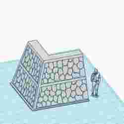Boundary Wall 8 (Pillar corner puzzle) 1:64 scale