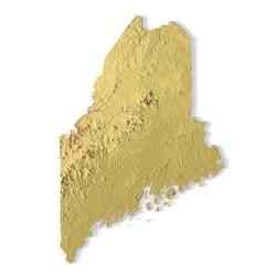 Maine Topographic Map – 3D Model for 3D Printing & CNC Carving