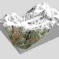 Mountain landscape Thulagi Chuli Himalayas Nepal