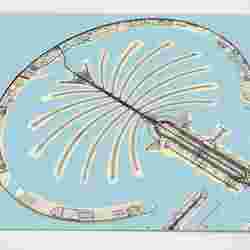 The Palm Jumeirah Island Dubai UAE Streets and roads