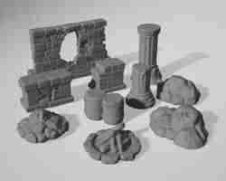 Ancient Ruins Terrain Set – 10 Piece Modular Pack for Tabletop RPGs & Wargames