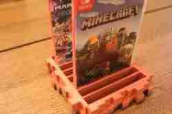 Minecraft grass block Nintendo game card holder