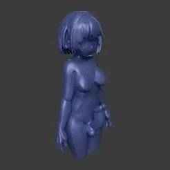 042 naked futanari woman standing