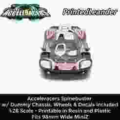 1:28 Scale Acceleracers Spinebuster Body Shell w/ Dummy Chassis (Xmod and MiniZ)
