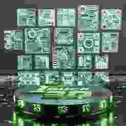 🟢 20x Sci-Fi Greebles, Greeblies for Action Figure Dioramas and Displays #5