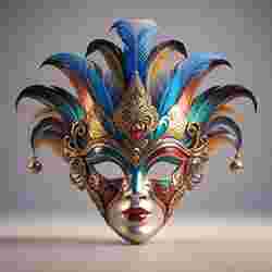 2347Venetian Carnival Mask Color 3D Model  magic