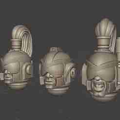 32mm Heroic Scale Thunder Space Helmet Sample Set