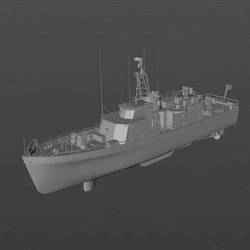 3D model material of the US PGM-59 patrol gunboat "Turtle"