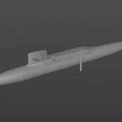 3D model material of the US SSBN-598 "George Washington" nuclear submarine