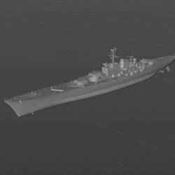 3D model of the Soviet battleship "Borodino"