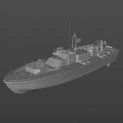 3D model of the US PT-174 torpedo boat