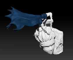 Batman on naruto wall fan art winky