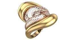 Bold Honeycomb Twist Ring- Lightweight 3D Printable Model-R7-07