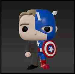 Captain america half rogers funko pop