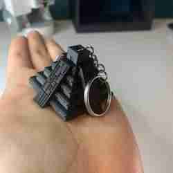 Chichen Itza pyramid keychain fidget toy